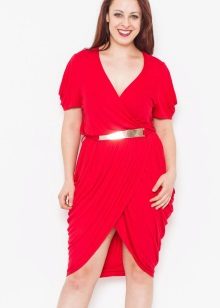 Red tulip dress for full