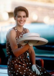 Váy nâu chấm bi trắng từ bộ phim Pretty Woman - Julia Roberts