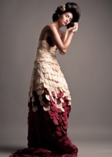 Dress from paper to floor