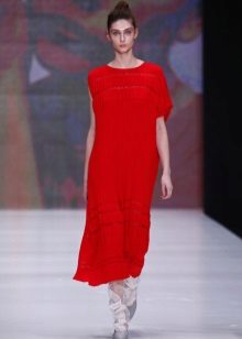 Đầm len đỏ tươi