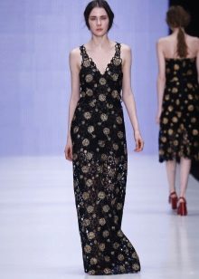 Váy len dệt kim trên quai