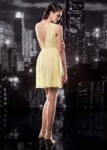 Short dress with an open back evening