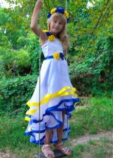 Dress short front long back for a girl of 11 years