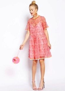 váy organza màu hồng