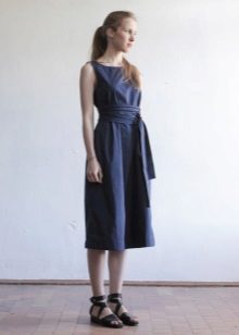 váy poplin xanh hải quân