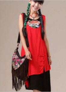 váy kết hợp poplin
