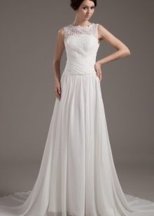 Váy satin trắng dài