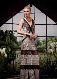 Mga accessory para sa isang damit ng damit na may lace na naka-print