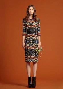 Dress midi straight color