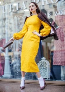 Leather jacket to midi dress