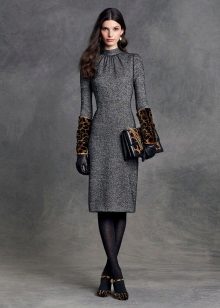 Midi Dress with Leopard Accessories