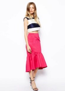 Skirt na may mga frills