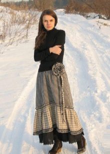 maxi skirt para sa taglamig