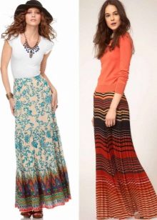 maxi skirts na may dekorasyon