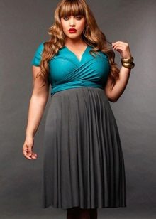 gray skirt of flowing fabric