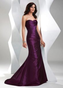 Váy dạ hội màu tím Taffeta
