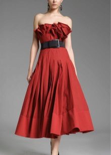 váy taffeta bustier