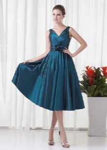váy dạ hội hoa taffeta