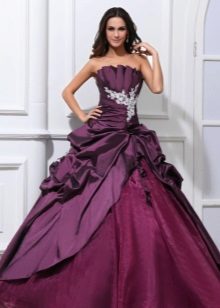 váy fluffy của taffeta tím