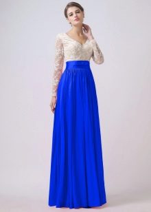 váy taffeta màu ultramarine
