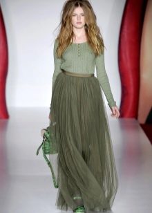 green chiffon skirt palapag