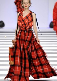 chiffon na palapag na may placket palapag