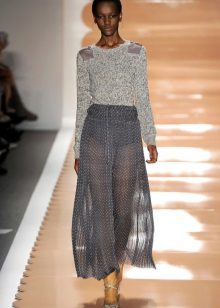 light grey chiffon skirt