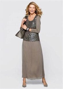 mahabang grey chiffon skirt