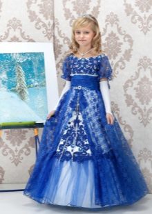 Elegant Christmas lace na malambot na damit para sa mga batang babae