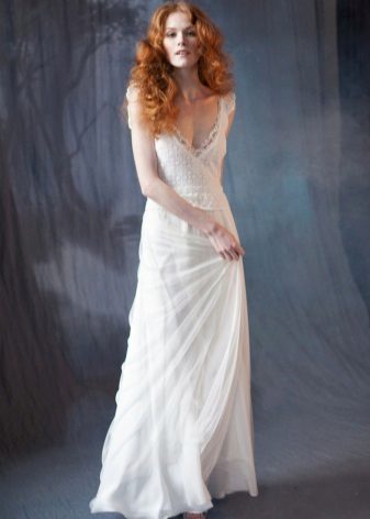 Simple Bohemian Bride Rustic Wedding Dress