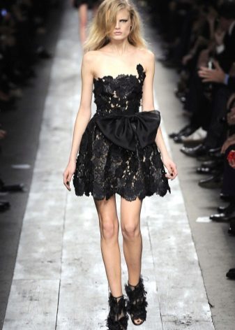 Black short evening dress