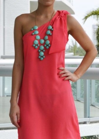 Coral long dress