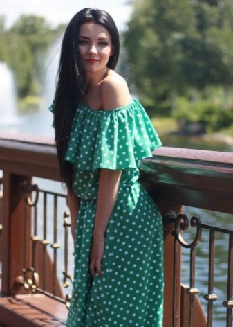 Váy xanh đậu Hà Lan cho bé gái