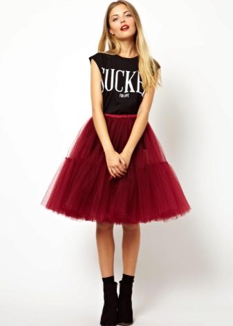 organza midi skirt