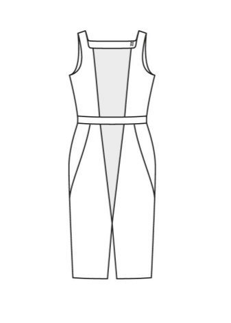Colorblocking ชุดเดรสออกแบบชุดเดรสทำเอง - รูปวาดเทคนิค