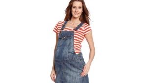 Denim sundress para sa mga buntis na kababaihan