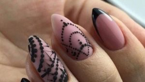 Black French manicure na may isang pattern: mga diskarte ng pagpapatupad at mga trend ng panahon