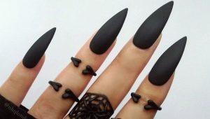 Black manicure para sa mahabang mga kuko: kawili-wili at naka-istilong mga ideya sa disenyo