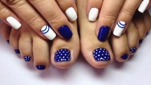 Blue pedicure: epektibo at orihinal na mga ideya