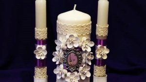 Candles for a family hearth for a wedding