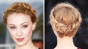 Ang mga variant ng paghabi ng braids sa paligid ng ulo