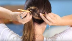 Mga naka-istilong hairstyles na may lapis