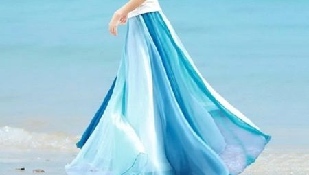 Chiffon skirt sa sahig