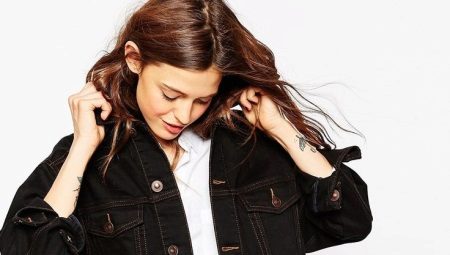 Black denim jacket
