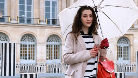 White umbrellas