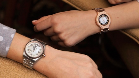 Ladies wrist watch with alarm clock