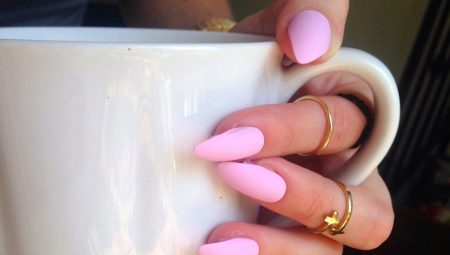 Mga Ideya ng Pink Matte Manicure Design