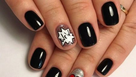 Mga magagandang black manicure option