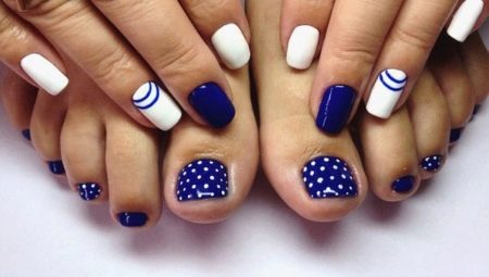 Blue pedicure: epektibo at orihinal na mga ideya