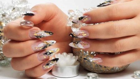 Ý tưởng thiết kế móng tay Pháp trên móng tay nhọn